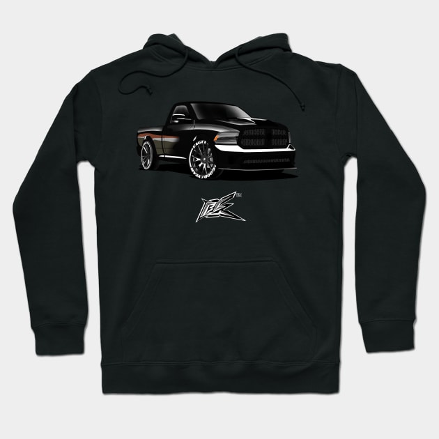 ram 1500 rt black 1 Hoodie by naquash